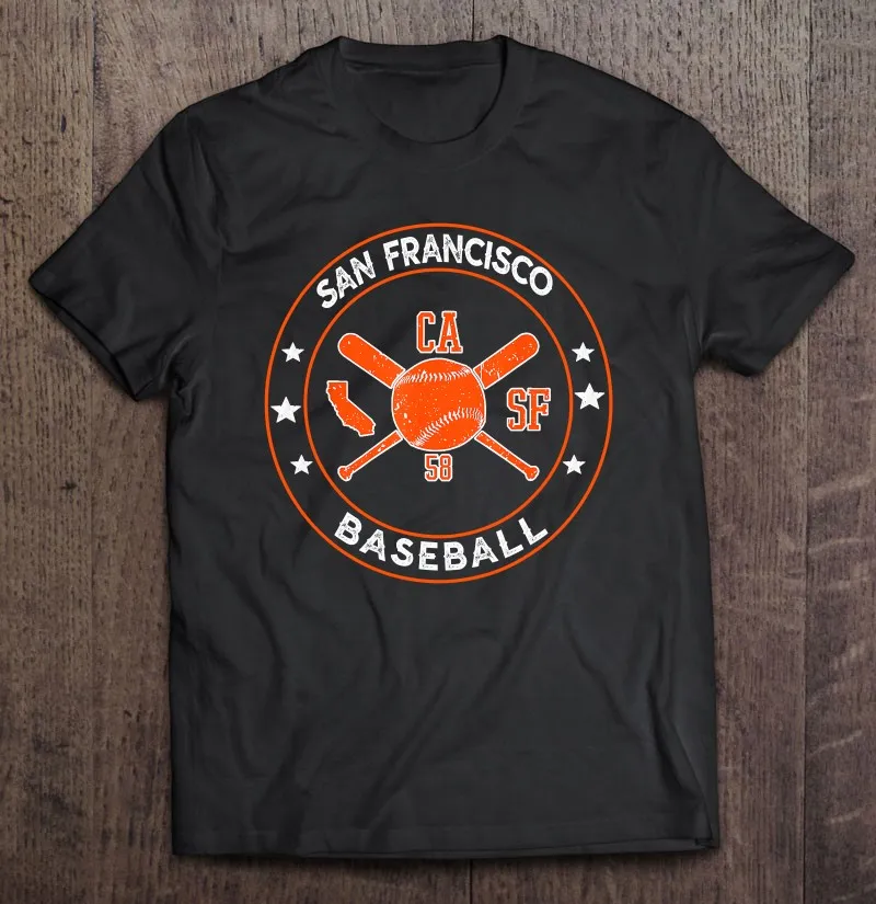 San Francisco Giants SF logo Distressed Vintage logo T-shirt 6 Sizes S