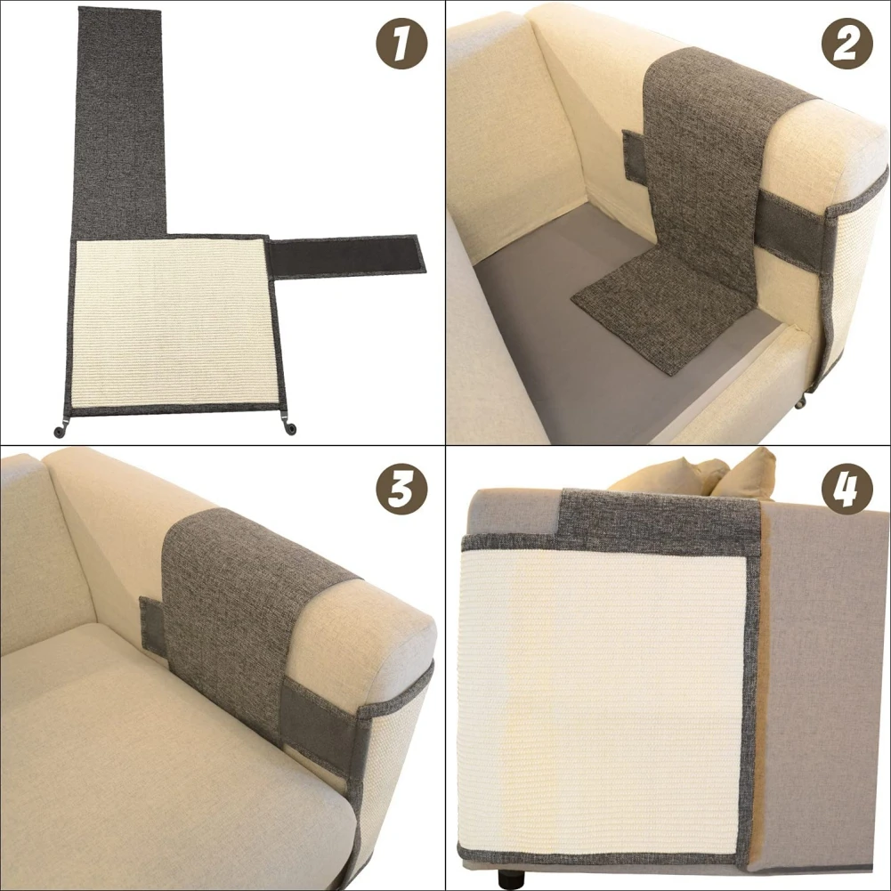 Sillón rascador para gatos, protección de muebles de sisal natural contra  gatos, rascador de esquina para sofá, silla, sofá, fácil instalación