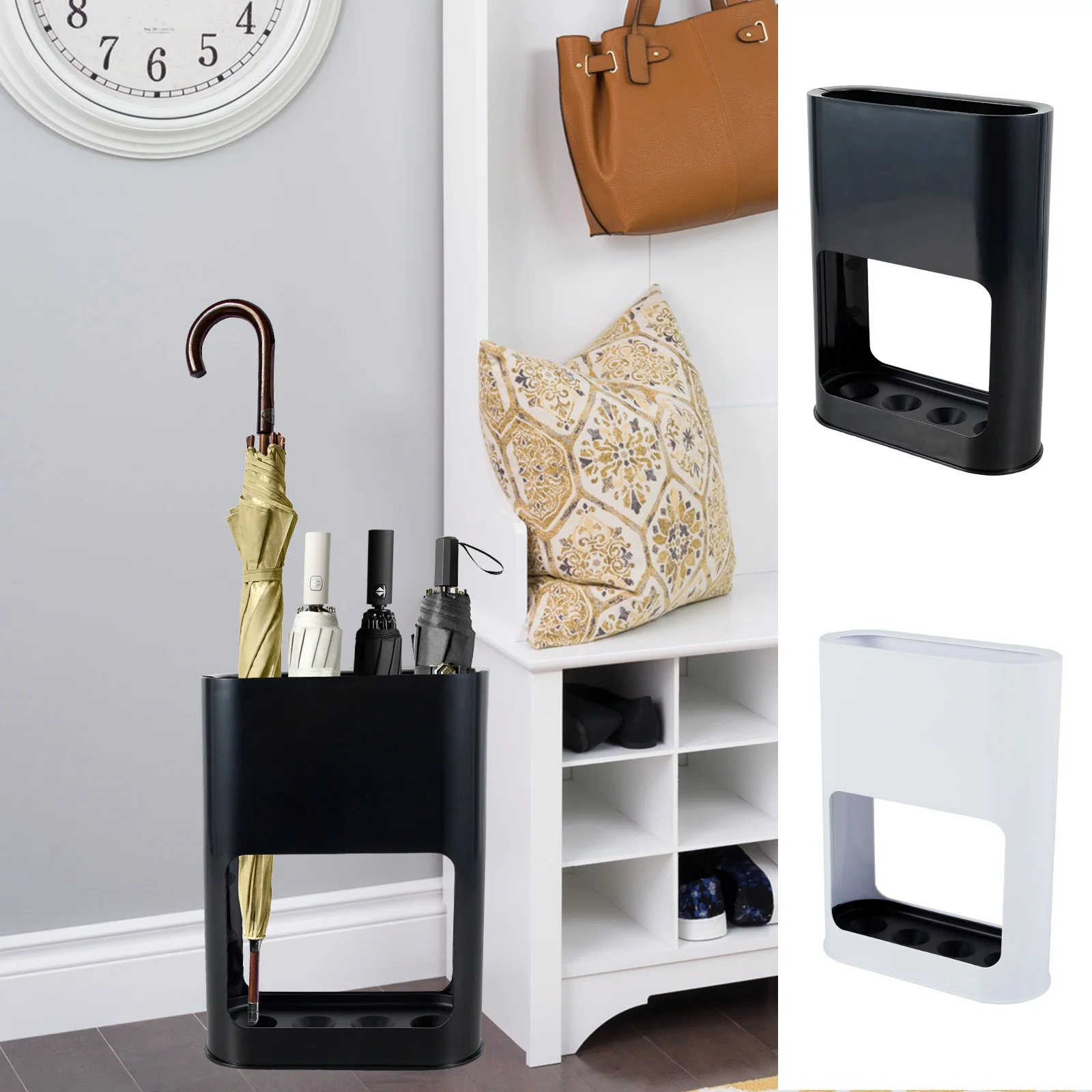 Umbrella Holder Umbrella Stand Rack Fits Heavy Duty Metal Iron Panel NonSlip Soft Cushion Removable Drip Tray For Long Short
