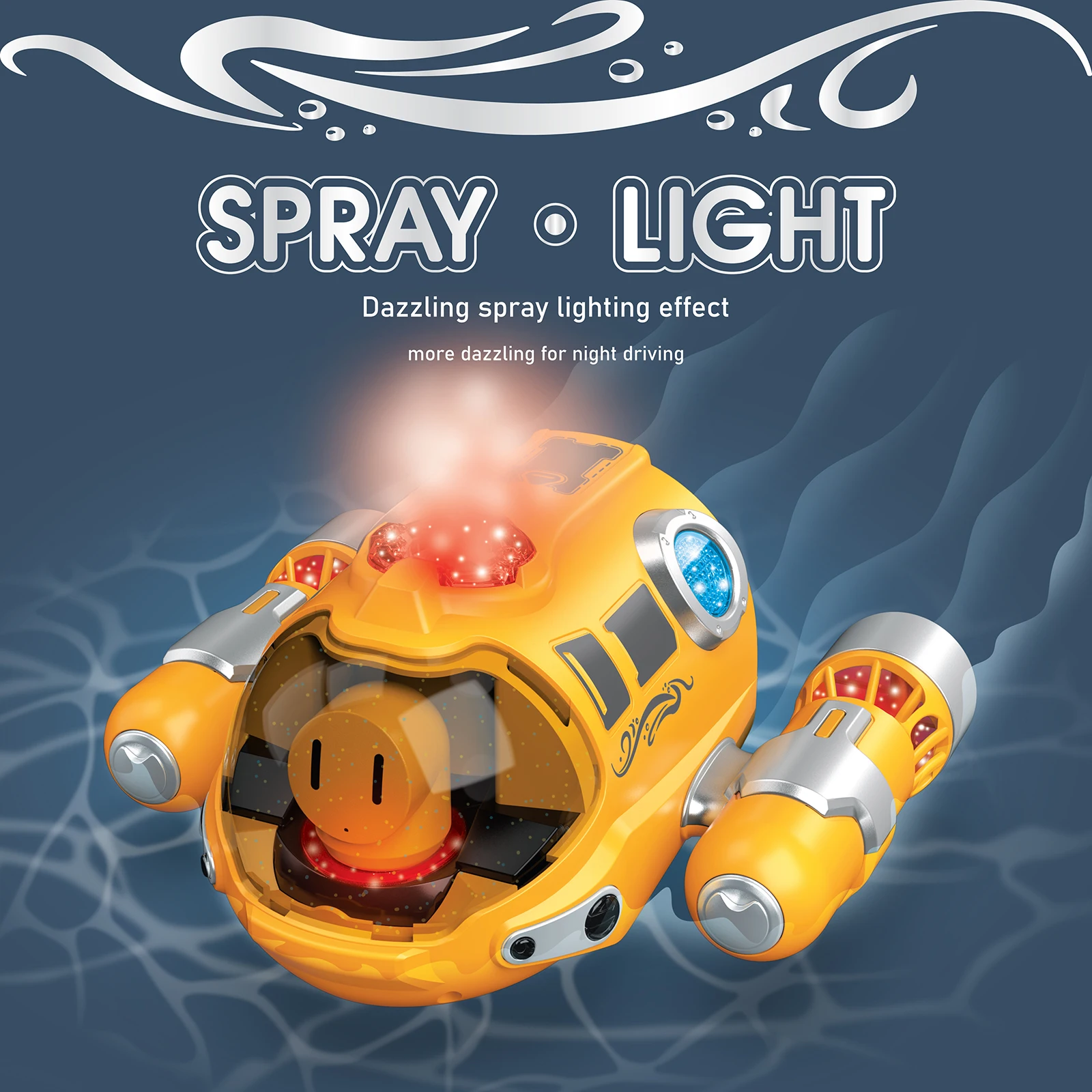 LED 조명이 있는 RC 모터보트, 500mAh 리튬 배터리, 리모컨 보트 풀 장난감, USB 충전, 360 도 플립, 어린이용