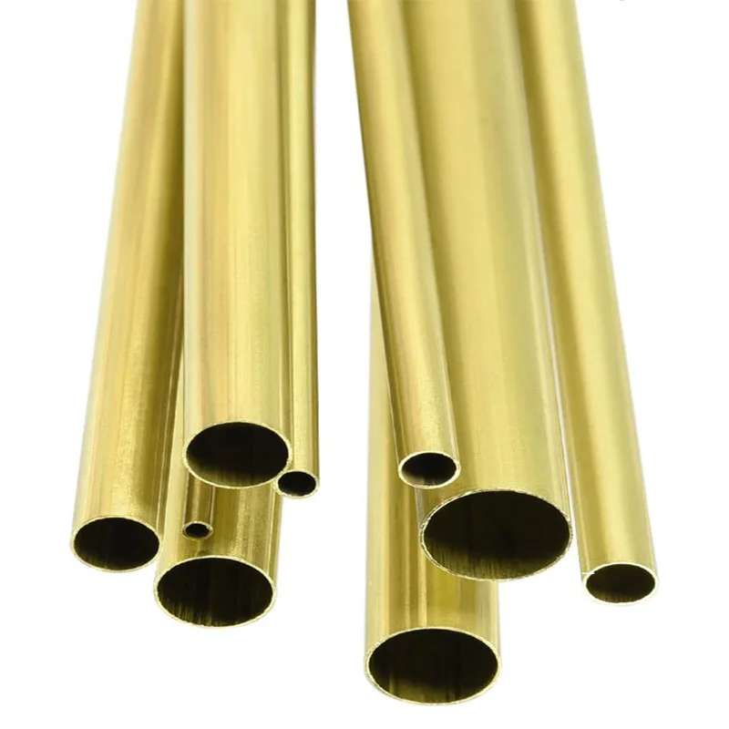 Brass Tube 1pcs DIY Brass Tube Round Diameter Length 200mm 300mm 500mm Seamless Round Tube Brass Pipe Model Making Rod Cutting Tool