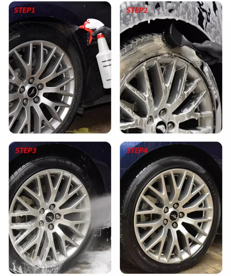 tire cleaning brush Motorcycle Tire Rim Brush Wheel Hub Cleaning Brushes Motorcycle Wheels Detailing Accessories Tire Washing Tool