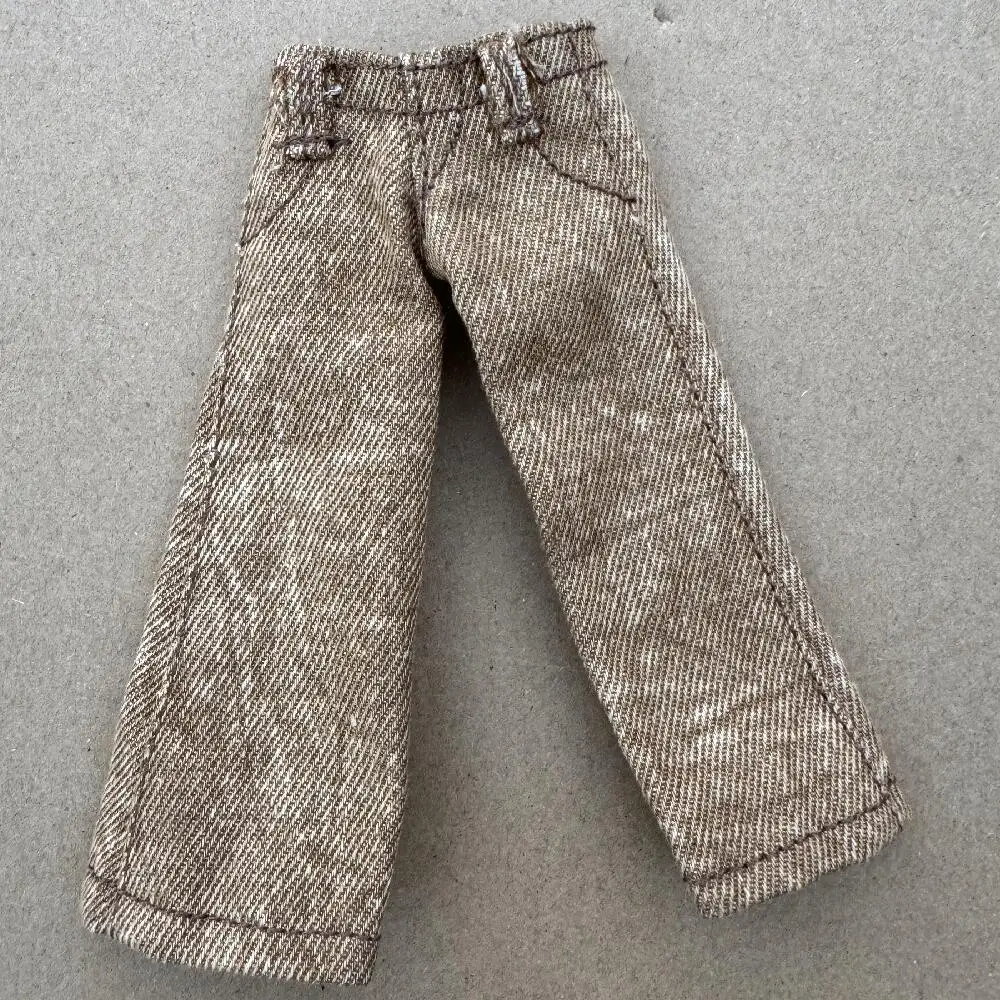 Handmade Vintage Hip-Pop Doll Trousers - DIY Accessory