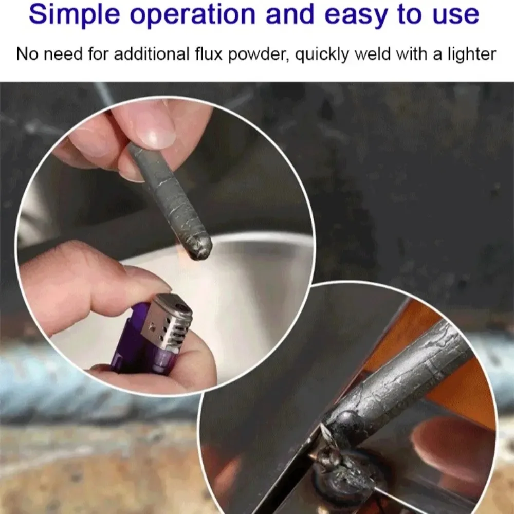 Low Temperature Easy Melt Solding Stick Welding Agent Kits for Stainless Steel Copper Iron Aluminum Rods Repair Holes 15/3pcs