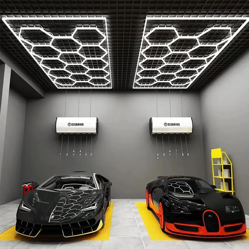 Modern Hexagon LED Garage Light Super Bright RGB LED Car Garage Light,  Hexagonal Grids for Shopping Mall - AliExpress