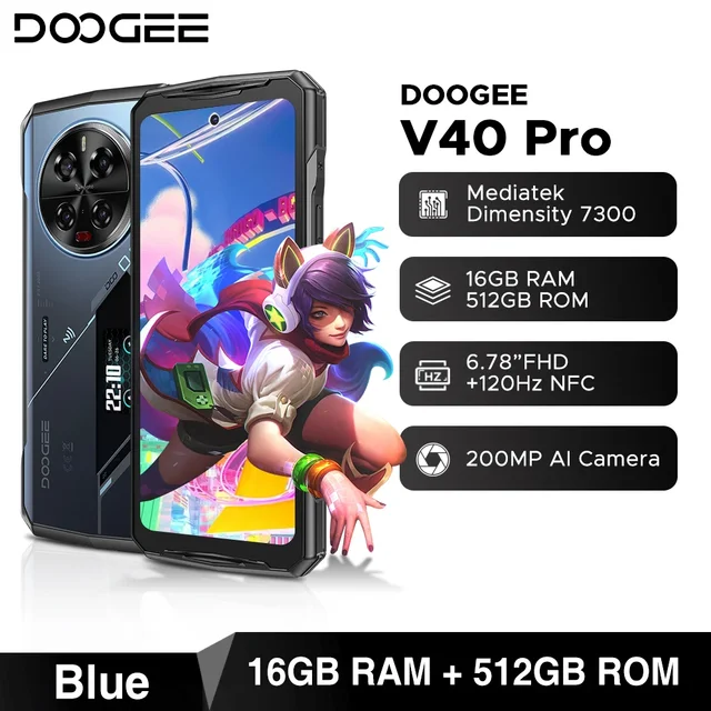 DOOGEE V40 Pro 5G 16GB+512GB ブルー グローバル版 DOOGEE V40 Pro 5G 16GB+512GB ブルー グローバル版 DOOGEE V40 Pro 5G