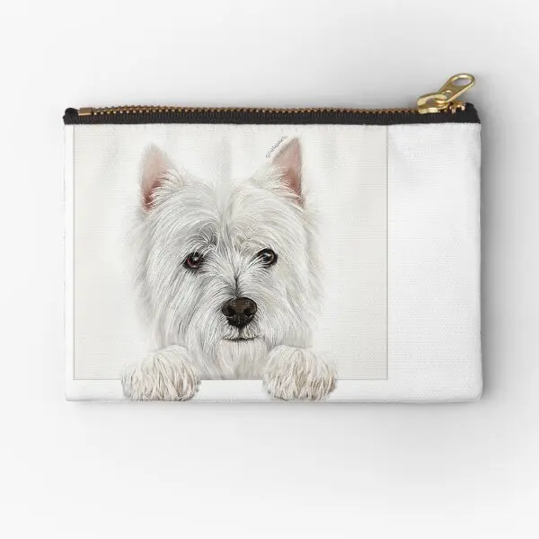 

Карманные Косметические женские кошельки Westie на молнии для хранения нижнего белья для мужчин
