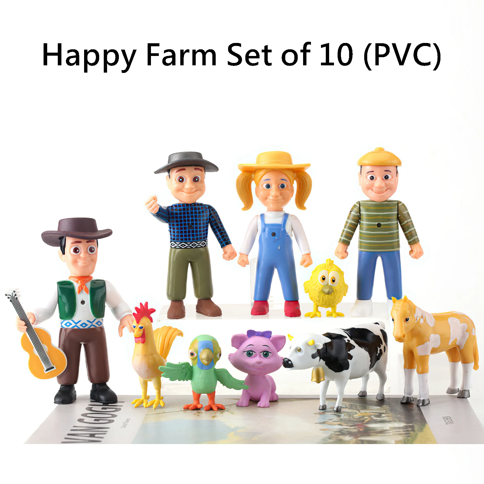 

Счастливая ферма, набор из 10 моделей животных, имитация DairyFarm, лезвия пони, украшения для торта