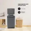 Fully Automatic Portable Washing Machine 1.8 cu. ft. 16lb Capacity 10 Smart Cleaning Programs Water Inlet and Drain Pump 2