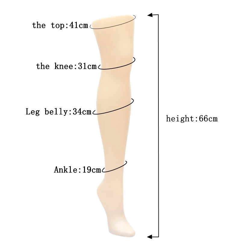 Description Picture 2 of item1 Silk Sock Leg Model Women's Medium Tube Sock Mold Plastic Stand Upright Leg Mold Stocking Feet Stocking Display
