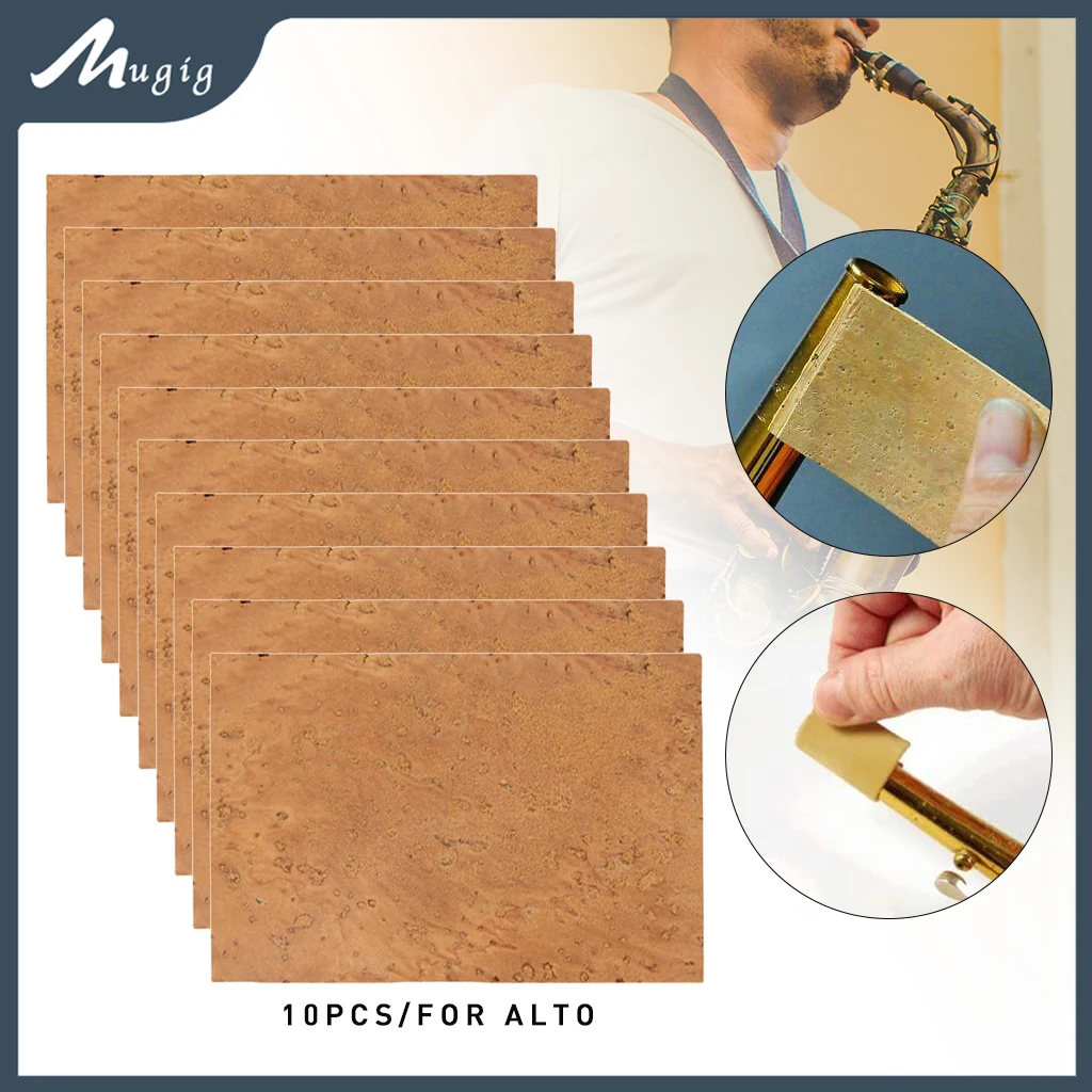 Mugig Alto Sax Corks Saxophone Corks Alto Neck Cork Saxophone Parts Accessories Woodwind Parts Accessories 1/10/20PCS clarinet repair instrument pad replacement cork sheet saxophone corks soprano tenor alto neck cork saxophone parts accessories