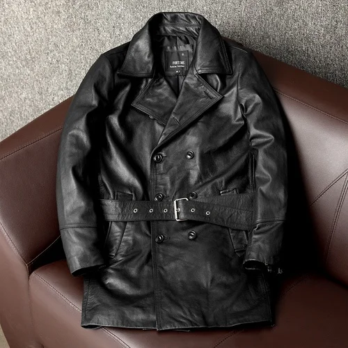 

Jacket Genuine Leather Men Real Cowhide Coat Korean Fashion Mens Jackets Spring Autumn 2023 Chaqueta Cuero Hombre Pph4906