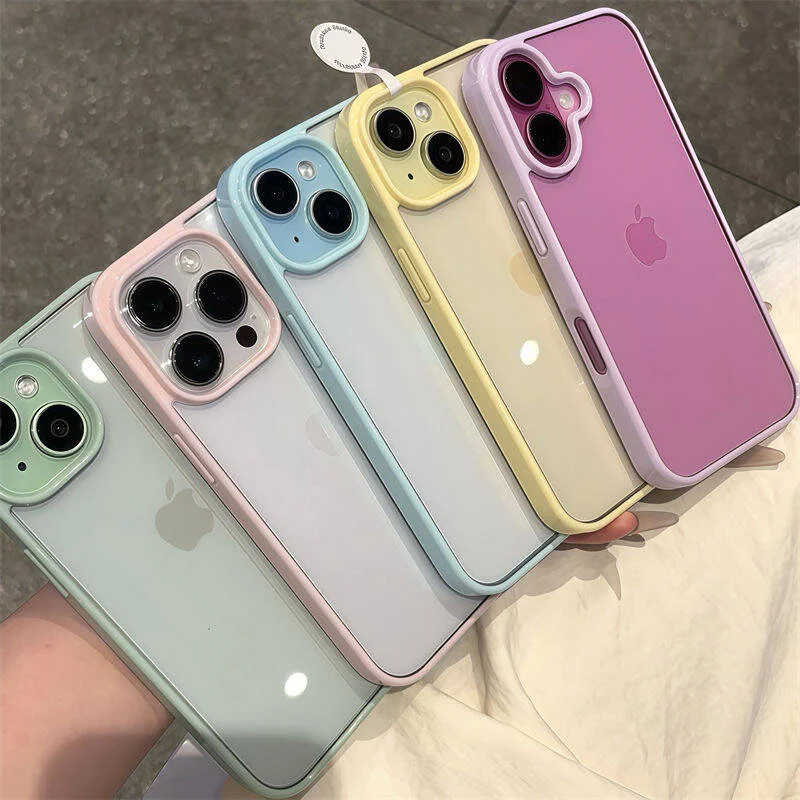 Luxury Candy Transparent Phone Case - Clear Acrylic Bumper Protection Cover