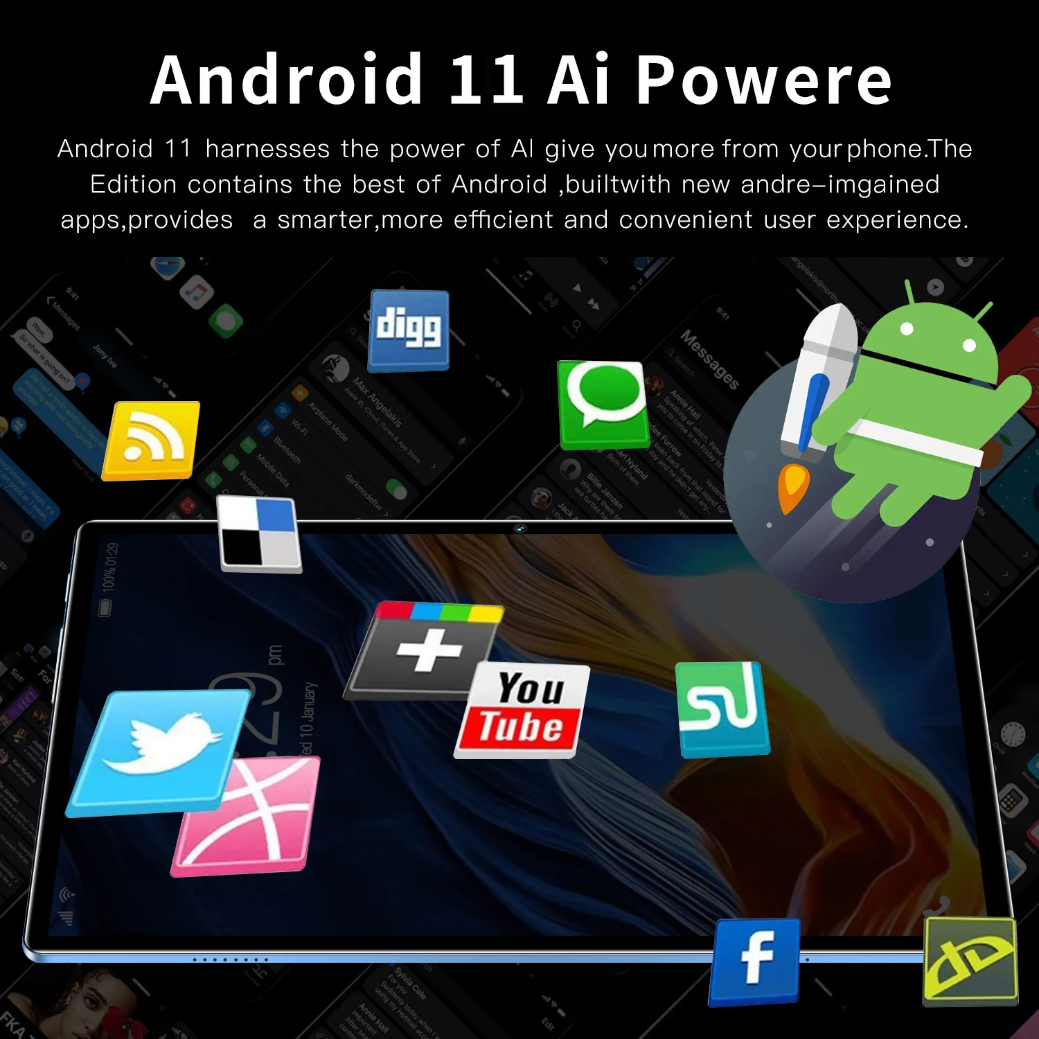 New 10.1 Inch Tablets Octa Core Dual Cameras Dual SIM Phone Call Google Play WiFi Bluetooth Global Version Android Tablet PC 6