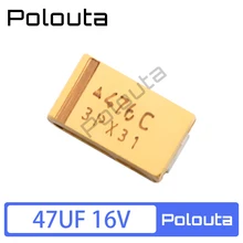 

10 Pcs 476C 16V 47UF Bile Capacitor Type D 476 7343 SMD Tantalum Capacitor Arduino Nano Free Shipping Diy Kit Electronics