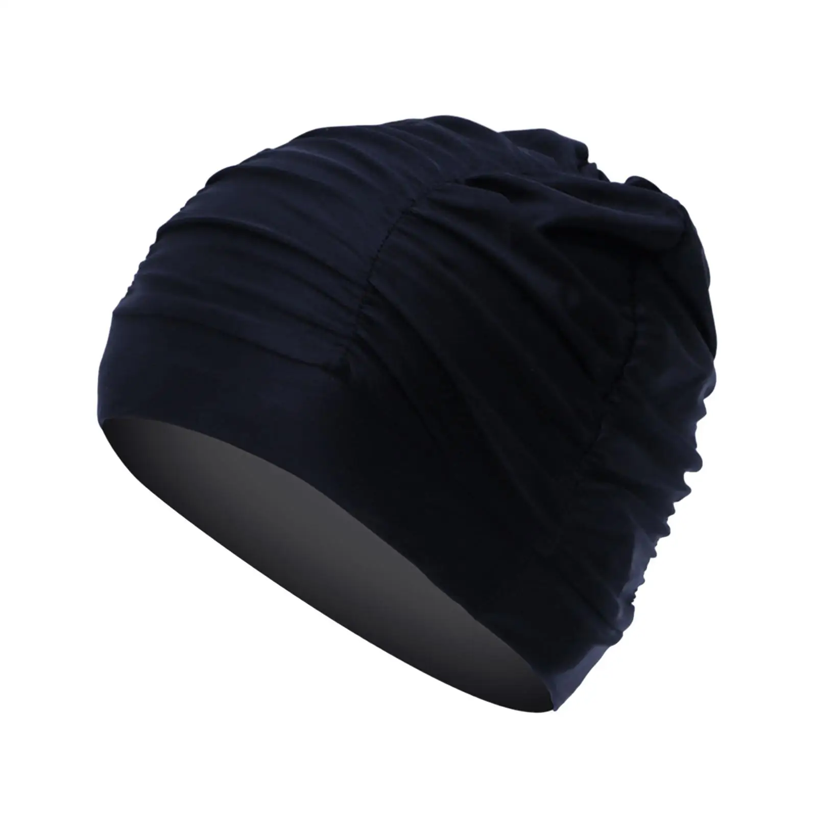 

Swim Hat Reusable Durable Polyester Elastic Swim Cap Sports Accessory Bathing Cap for Water Sport Surf Long and Short Hair Men