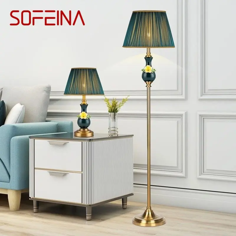 

SOFEINA Modern Ceramics Floor Lamps Standing LED Creative American Luxury Fashion Table Light For Home Living Room Bedroom