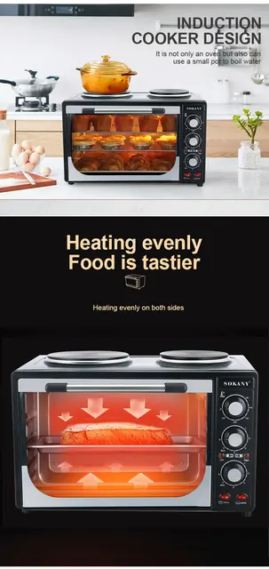 newest design 35l countertop toaster baking