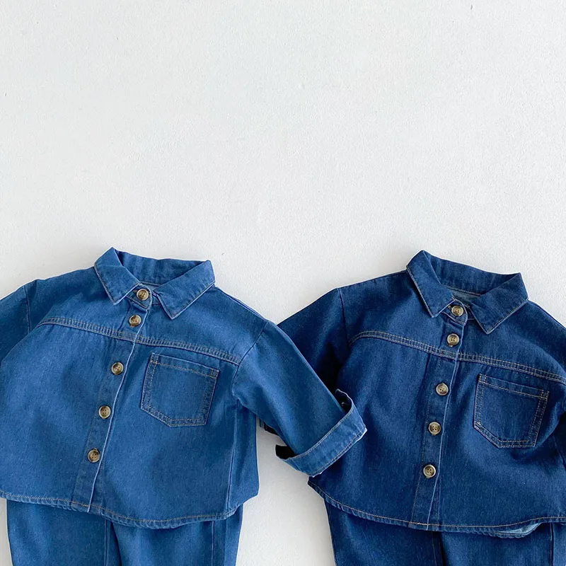 Autumn Kids Denim Cowboy Suit