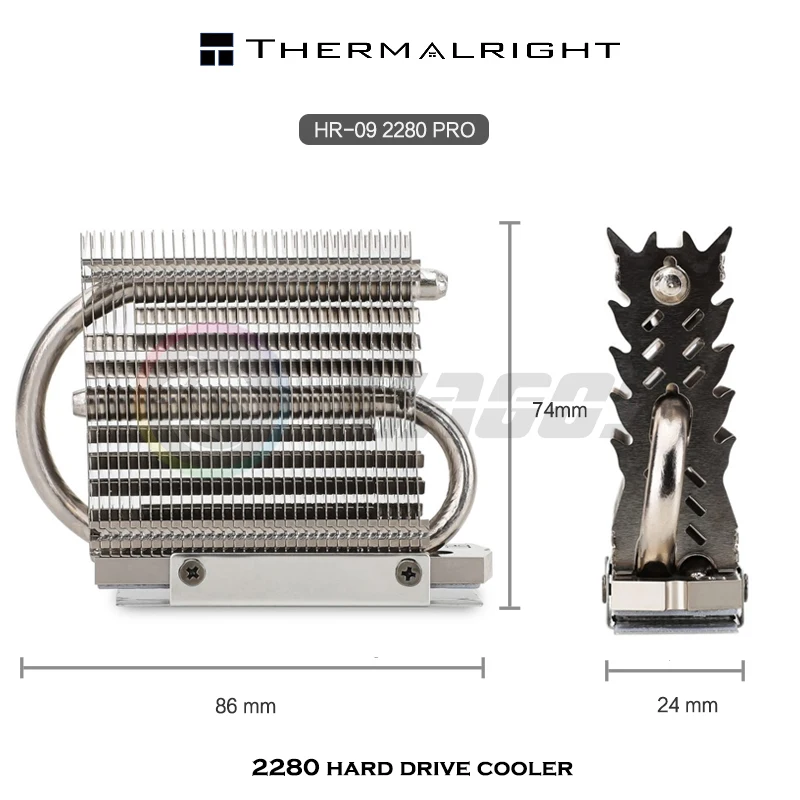 Thermalright HR-09 2280 PRO m.2 濭 ָ Ʈ 濭 ð , 14.8W/MK Nvme ,  ˷̴ 
