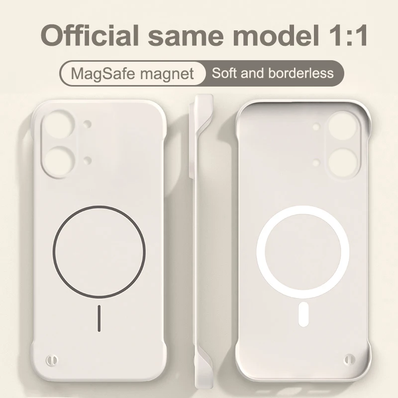 Magsafe Magnetic Wireless Charging Slim Hard Phone Case - Frameless Back Cover