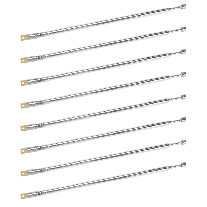 

8X Replacement 60Cm 4 Sections Telescopic Antenna Aerial For Radio TV