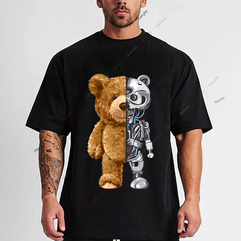 Camiseta Marvel Baby Groot Para Hombre Tallas Grandes - Estampado Neón, Manga Corta, Talla 5XL
