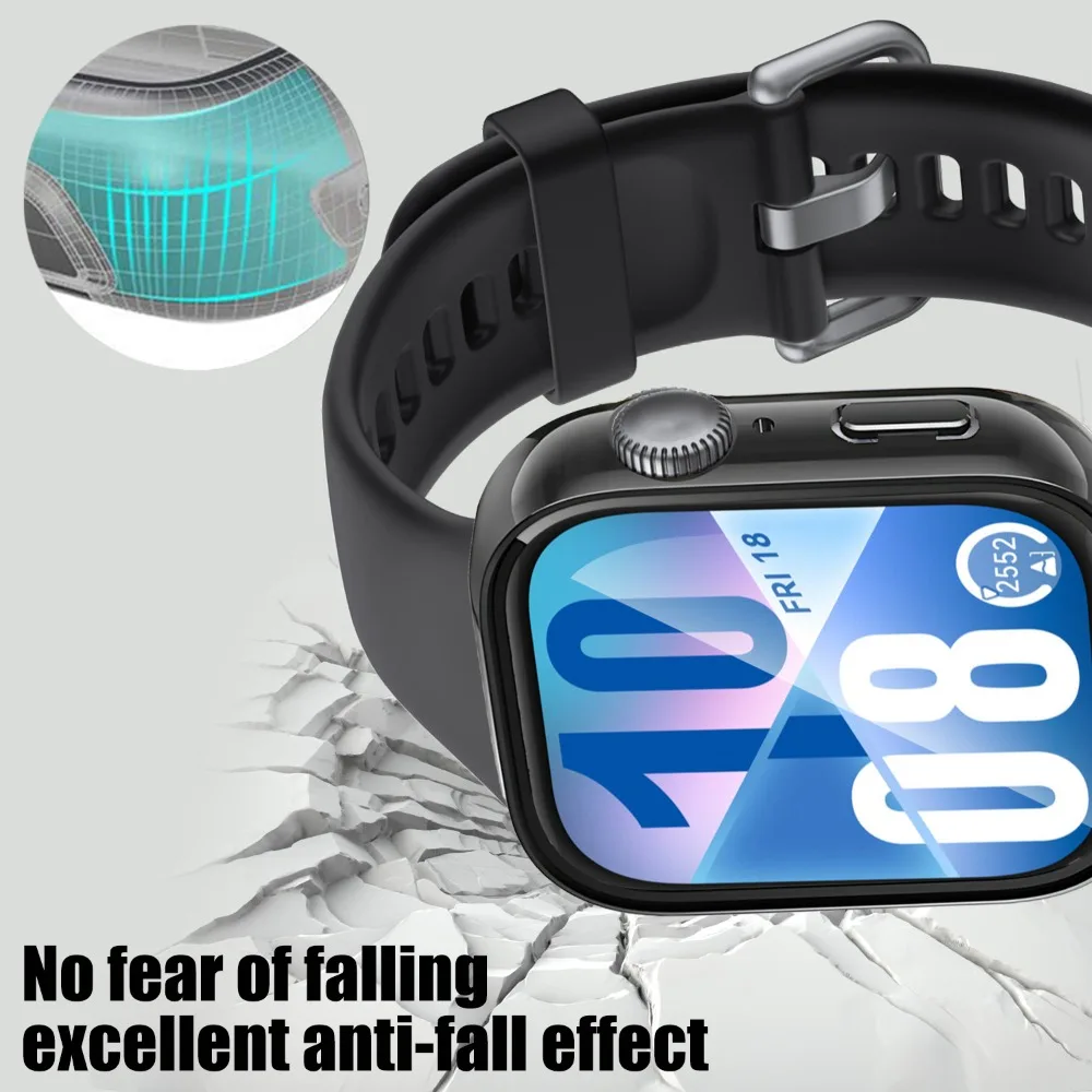 Premium Tempered Glass Screen Protector & Hard PC Protective Bumper for Huawei Watch Fit Series