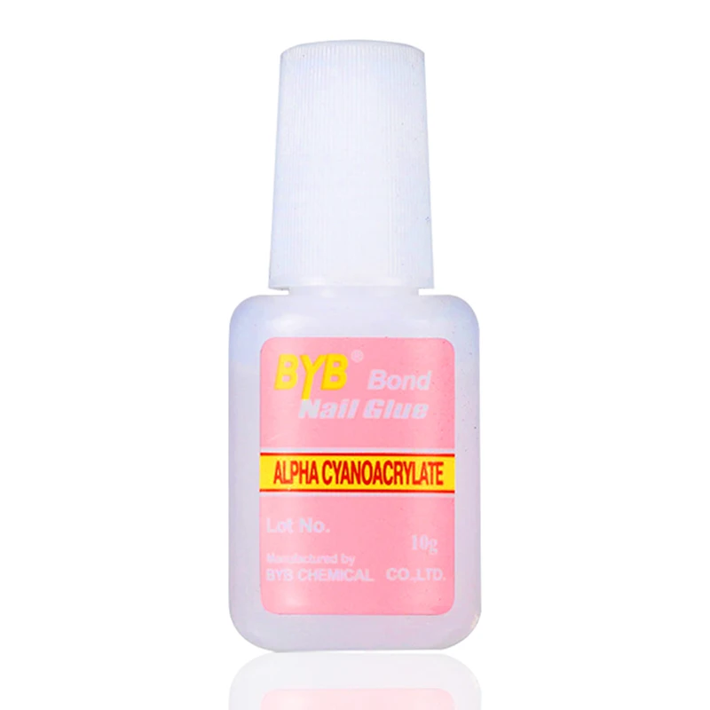 Nail Glue 10g Nail Glue Applicator Brush Fake Nails Clear Strong Glue Manicure Fast Drying False Tips