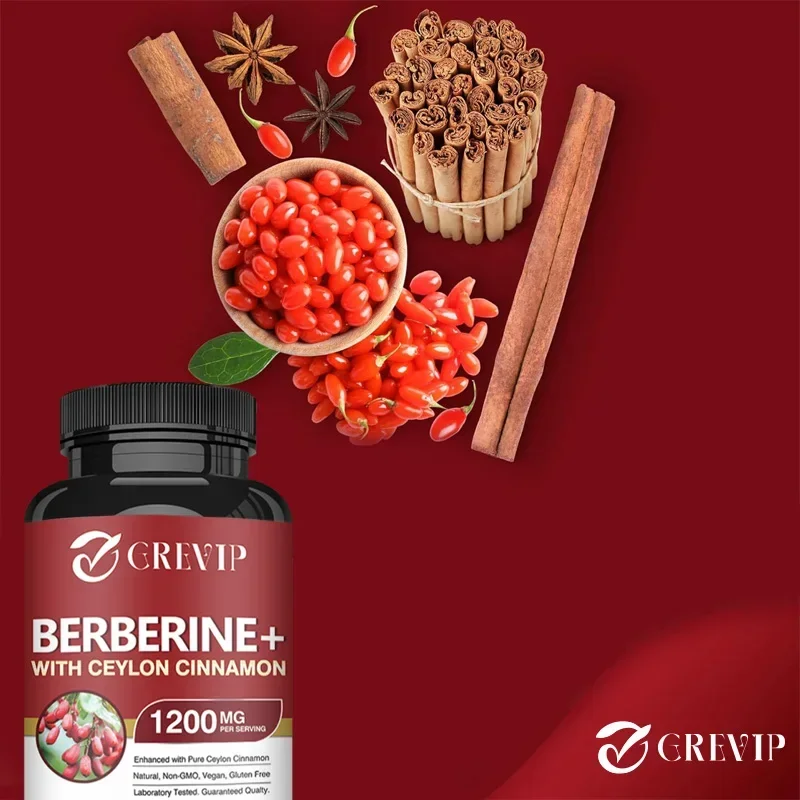 Berberine Capsules Berberine HCl 1200 mg Supports Detoxification and Digestive Health