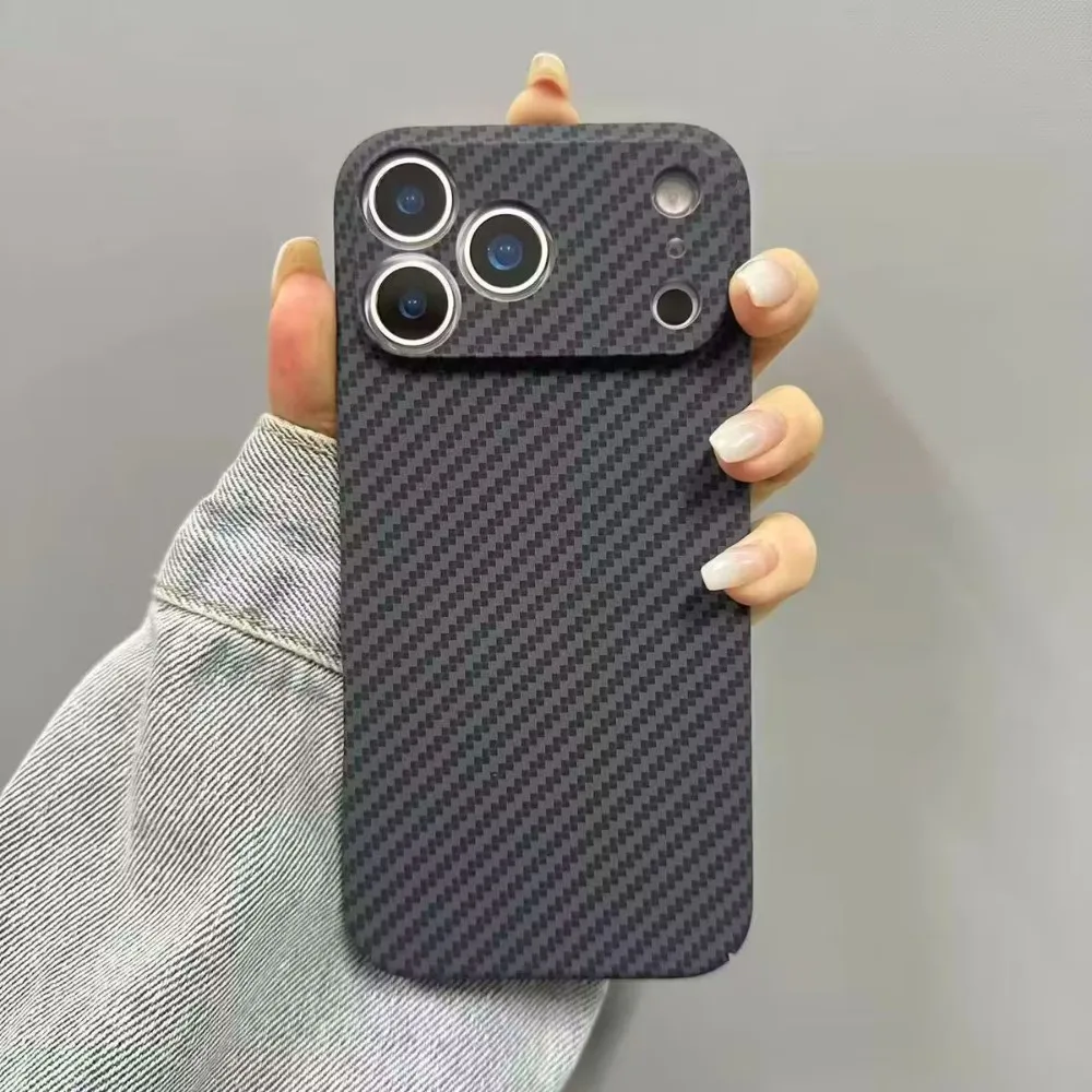 Ultra Thin Carbon Fiber Texture Shockproof Phone Case - 0.3mm Hard PC Cover