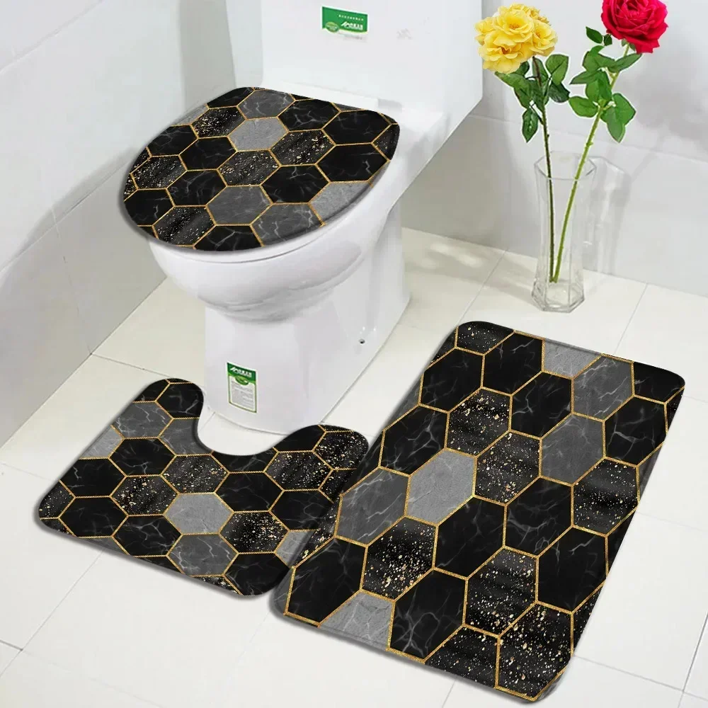 Marble Bath Mat Set 3