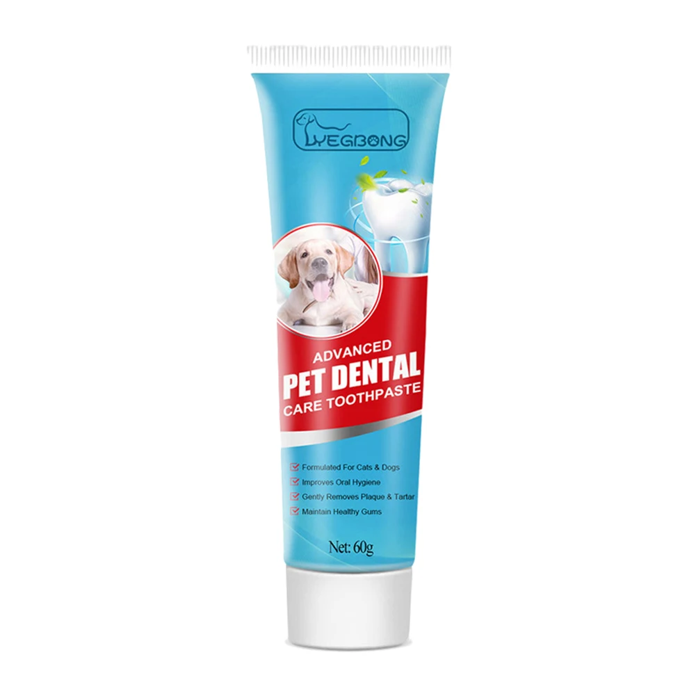 60g Dental Toothpaste Oral Care Puppy Kitten Cat Edible Toothpaste Teeth Cleaning Deodorant Fresh Breath Pet Products