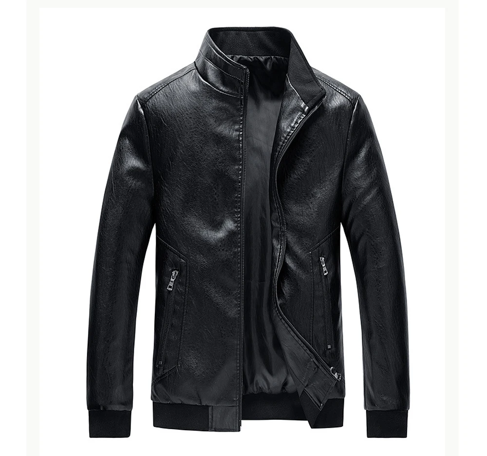 

Spring and Autumn Men's Leather Jacket Men's Casual Korean Leather Jacket Motorcycle Suit Leather Jacket Men Plus Size Coat