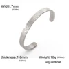 EUEAVAN Stainless Steel Ayatul Kursi Bangles Arabic Calligraphy Allah Islam Muslim Quran Verse Cuff Bracelet Religious Jewelry 6