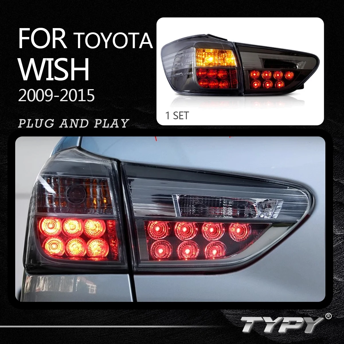 

Оптовая продажа с фабрики автомобильных задних фонарей, оптовая цена для Toyota WISH 2009-2015