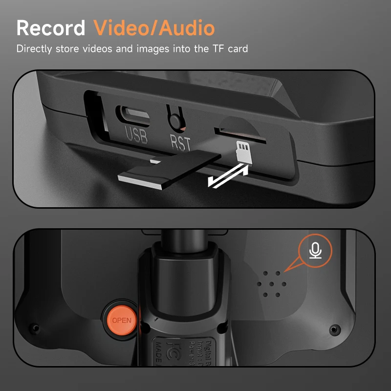 Joystick d'endoscope articulé bidirectionnel 360 ° 180 ° Caméra de direction rotative, écran 4.3 pouces, Endoscope d'inspection de tuyaux HD1080P – Image 5