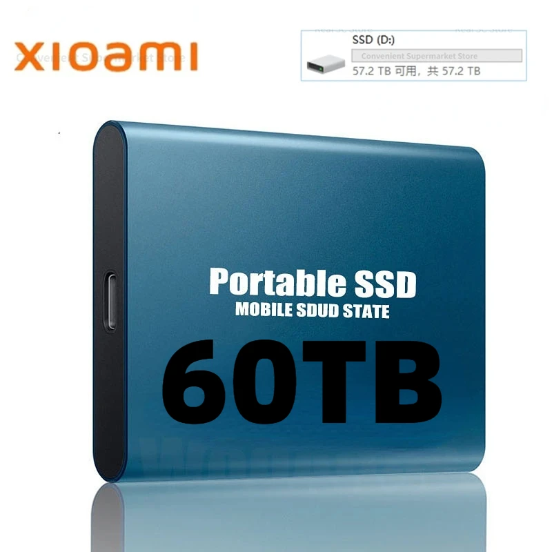 

Portable High-speed Mobile Solid State Drive 4TB 8TB 16TB 32TB 64TB SSD Mobile Hard Drives External Storage Decives for Laptop