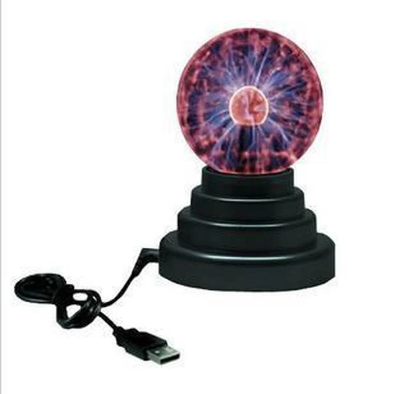 Lightahead 6 Plasma Ball Lamp Crystal Blue Color Globe Design