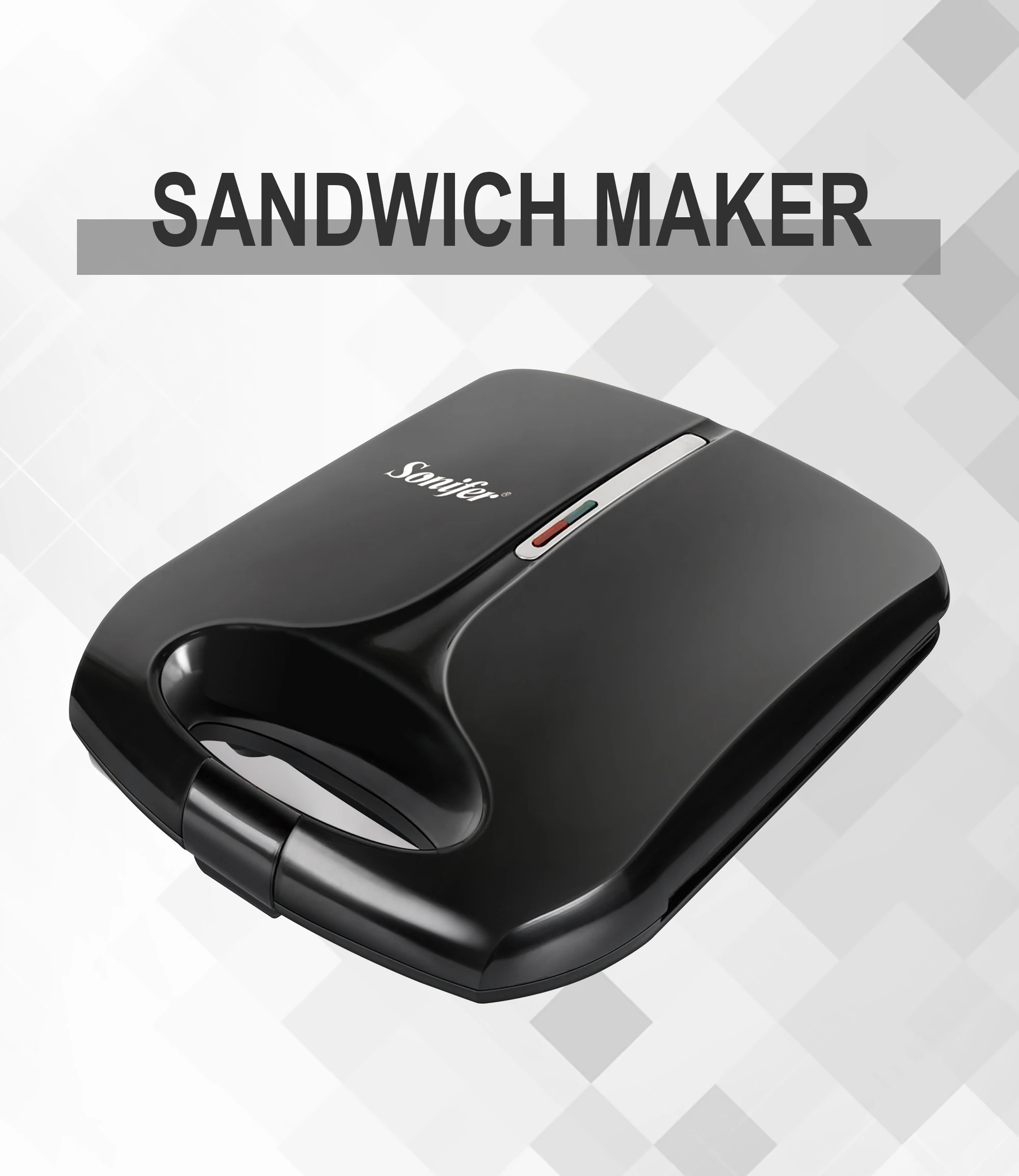 1400W Sandwiches Maker Electric Waffles Machine Cooking Appliances Bread Machine Cake Breakfast Waffle Pot Baking Pan Sonifer