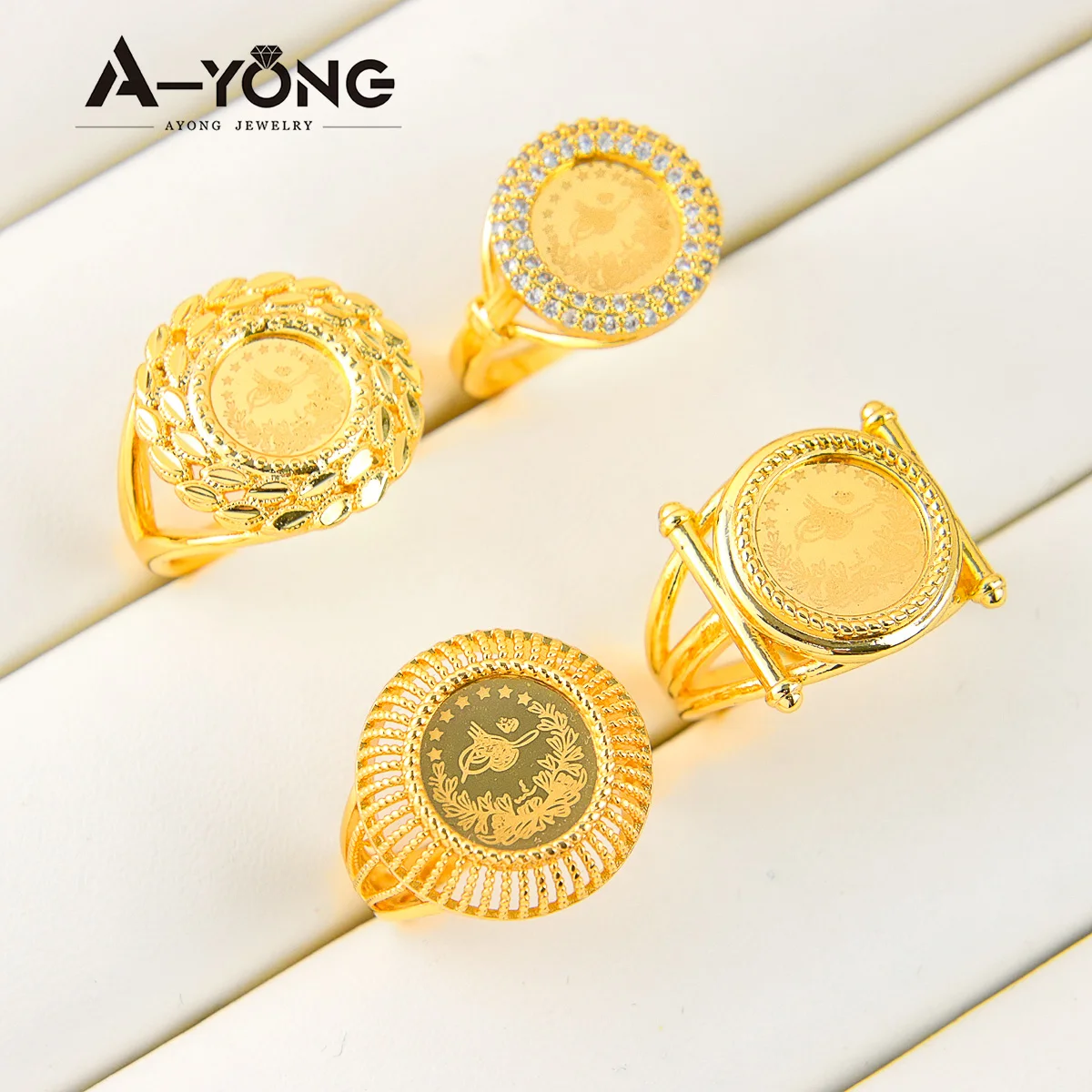 코인반지 터키 동전 금반지 금 도금 지르...