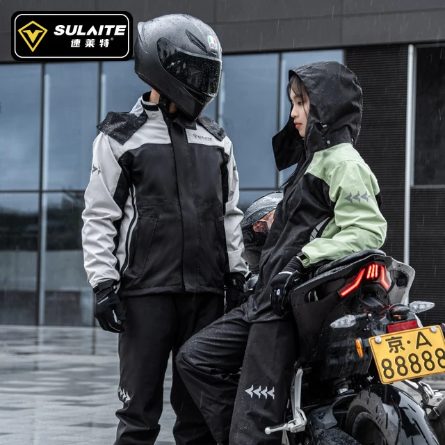 SULAITE Men’s Waterproof Motorcycle Raincoat 2