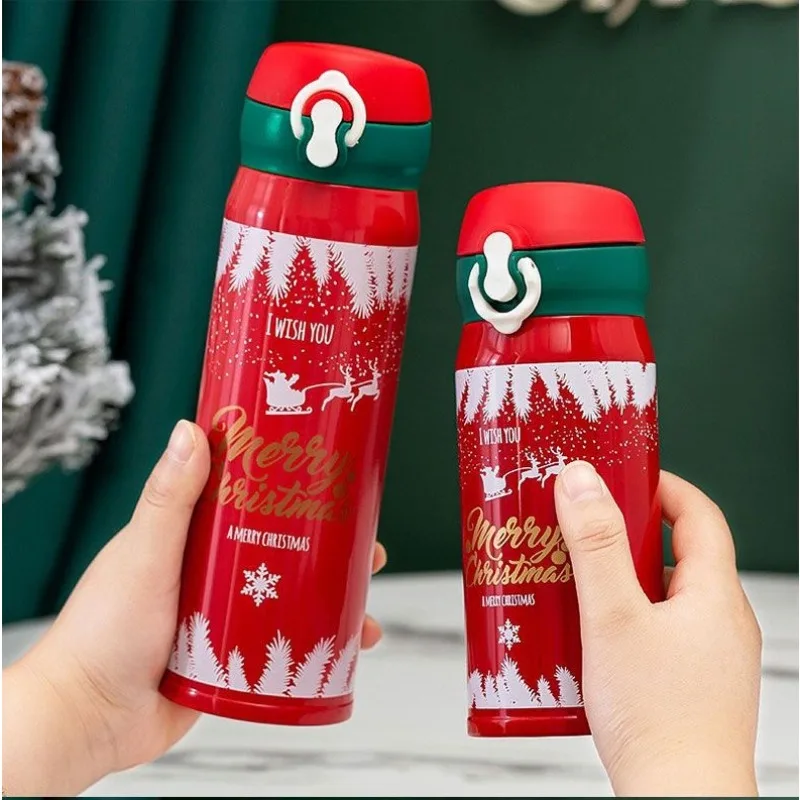 Hot 304 Stainless Steel Christmas and New Year Gift Bouncing Insulated Cup, Creative Water Cup, Internet Famous Minimalist Cup L
