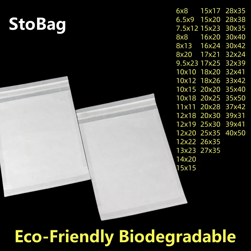 Eco-Friendly Biodegradable Self-Adhesive Semi-Transparent Bags