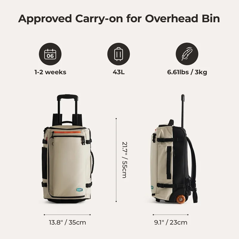 Vacuum Compression Backpack with Wheels 3