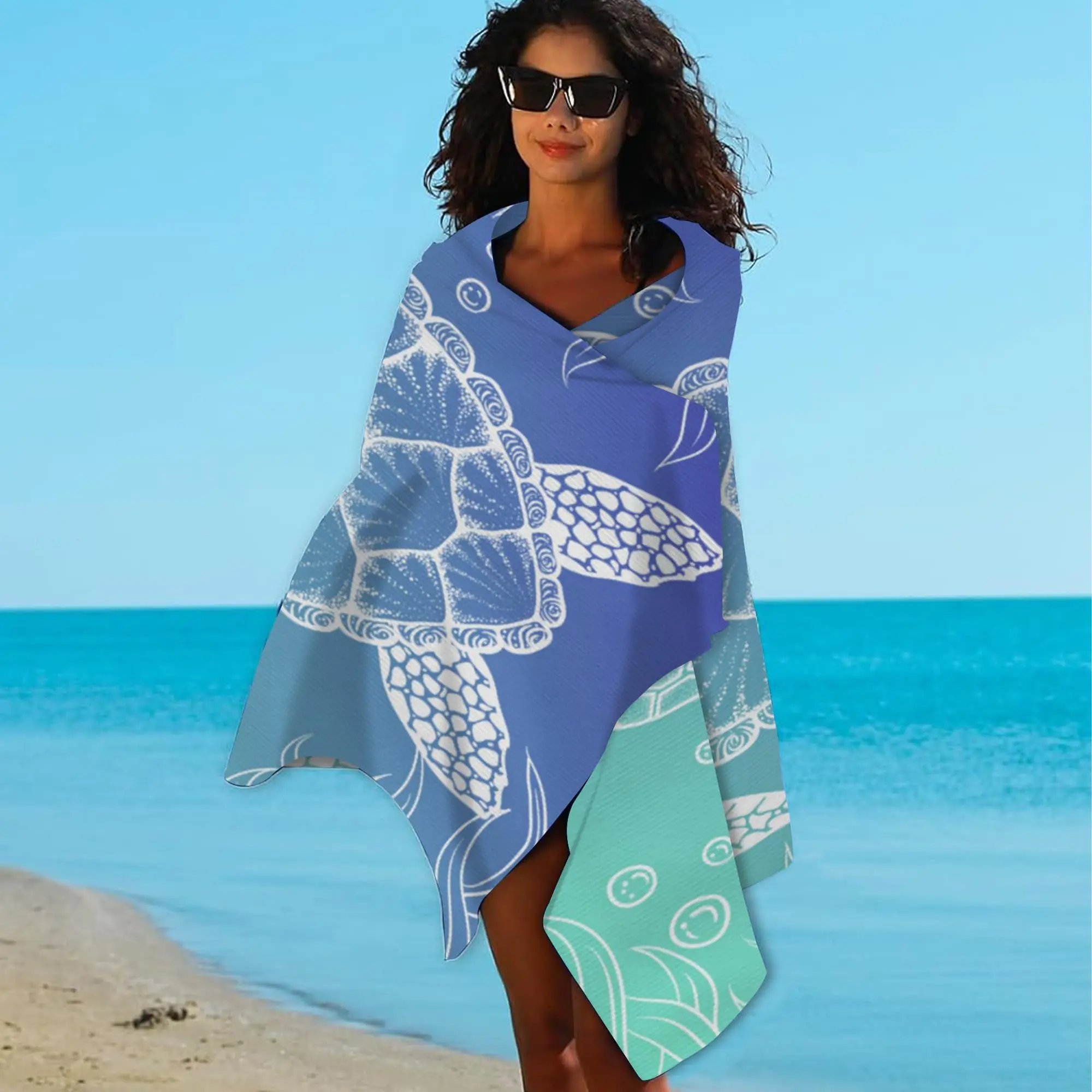 Groot microvezel strandlaken sneldrogend absorberende badhanddoek_voghion.com