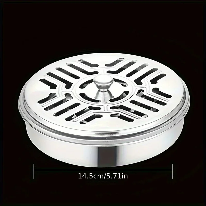1PC Incense Holder, Mosquito Coil Tray Holder For Household With Lid, Outdoor Mosquito Coil Box, For Living Room And Bedroom