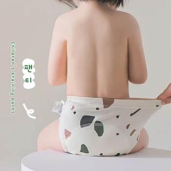 Cotton Baby Waterproof Training Pants Baby Waterproof Diaper Infant Washable Shorts Panties Nappy Toddler Toilet Potty Training