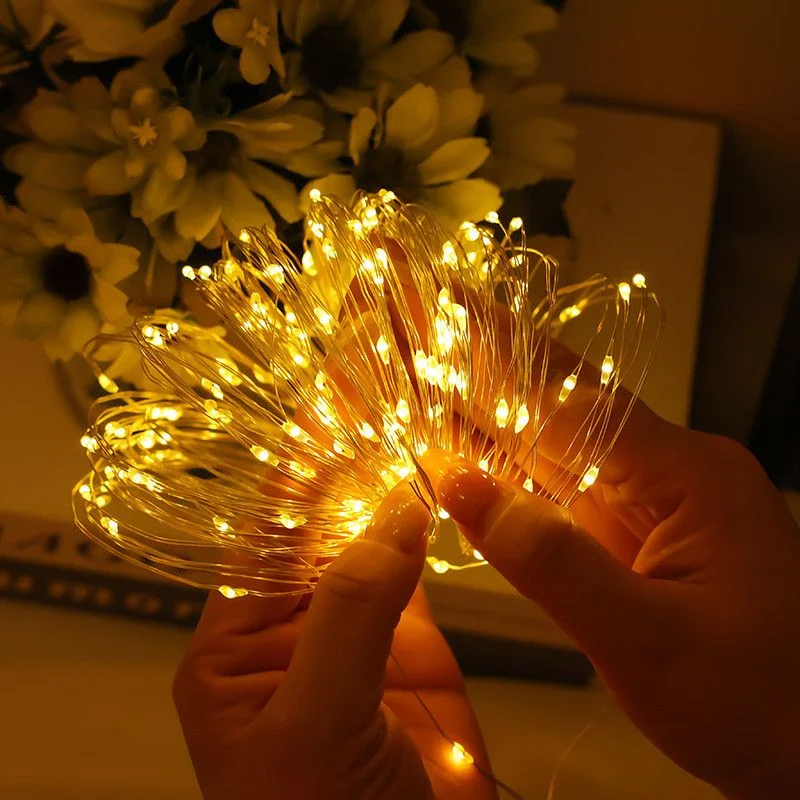 

Outdoor Holiday Light LED Christmas Decoration Wedding Party Patio Light Battery Room Decor String Copper Wire Light Fairy Light