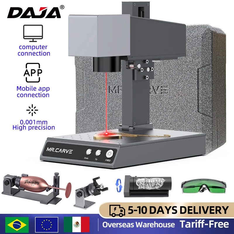 

DAJA M1 Pro Fiber Laser Engraver Portable Business Laser Marking Machine for Fast Precise Engraving Plastic Leather All Metals